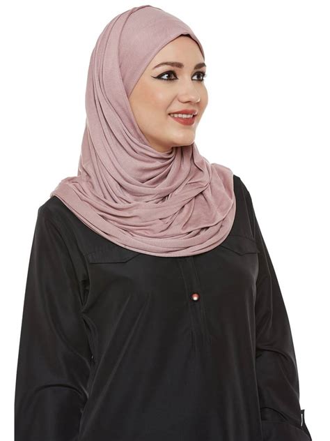 Light Pink Viscose Islamic Hijab Head Scarf Momin Libas 2685016