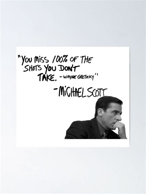 Michael Scotts Inspirational Quote White Poster For Sale By