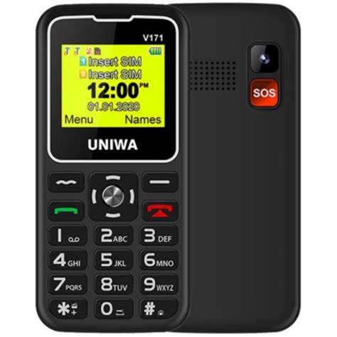 Unlocked Uniwa V171 2g Dual Sim Mobile Phone Black Full