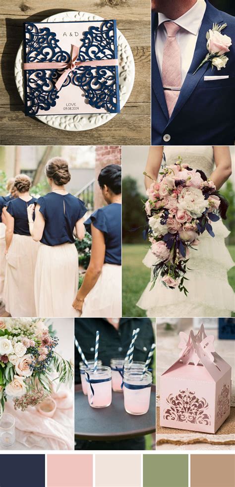 Pink And Navy Blue Wedding Theme