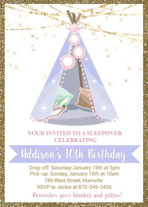 Slumber Party Invitation Card Birthday Invitation Card Stock Hot Sex Picture