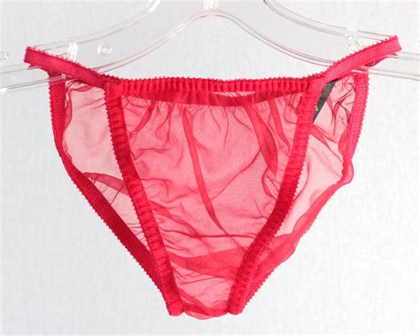 80s Red Sheer Sultry Seduction Lingerie With Matching Panty Etsy
