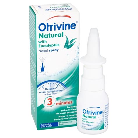 Buy Otrivine Natural With Eucalyptus Nasal Spray 20ml Chemist Direct