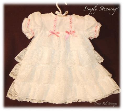 Frilly Lacey Baby Dress Layered With Lace Infant Special Occasion