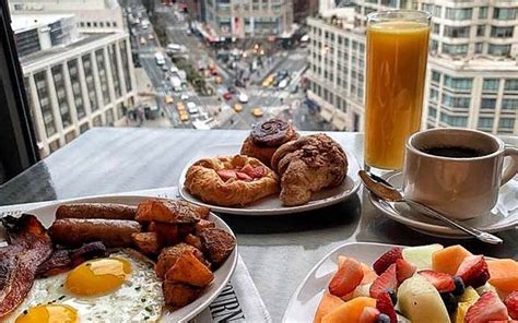 breakfast with views on central park and broadway empire hotel rooftop new york nyc