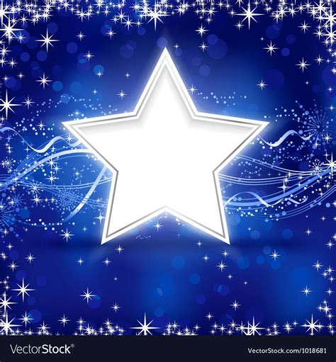 Blue Silver Christmas Star Background Royalty Free Vector