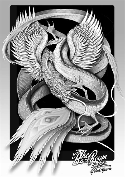 Dragon Vs Phoenix Por Davidgarcia Dibujando