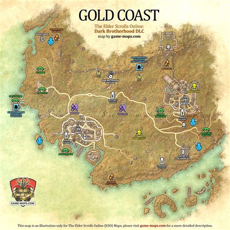 Gold Coast Map The Elder Scrolls Online Game Maps