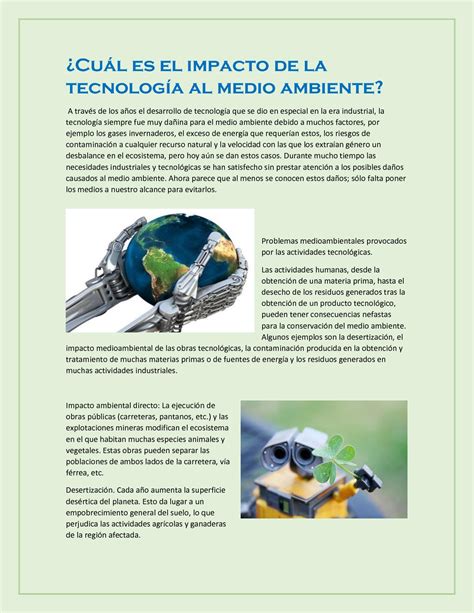 Ejemplos De Como Afecta La Tecnologia Al Medio Ambiente Ejemplo Interesante Site