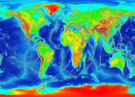 Elevation Map Of The World Map Of The World Winder Folks