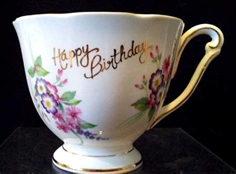 Amazon Retro Happy Birthday Tea Cup Collectible Tea Cup