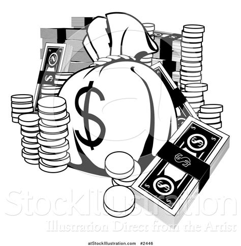One of the biggest benefits is that it can create some extra wiggle room in your budget and also make saving up easier. Vector Illustration of a Black and White Money Bag with ...
