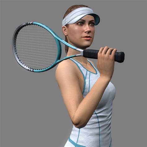 Tennis Player Girl Rigged 3d Model 119 Max Free3d