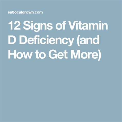 12 Signs Of Vitamin D Deficiency And How To Get More Vitamin D
