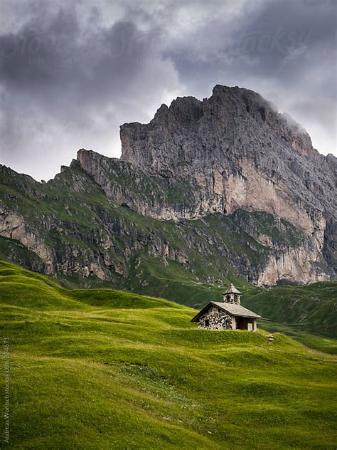 Small Chapel In Alpine Landscape By Andreas Wonisch Stocksy United