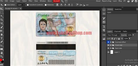 Florida Driver License Template In Psd Format V2 Fakedocshop
