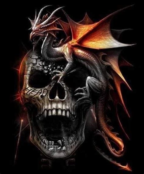 Pin By Tony Jaksitz On Skulls And Such Dragon Tattoo With Skull Skull