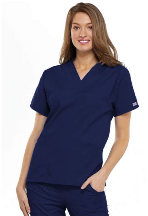 Unisex Scrub Set Navy Healthcare Scrubs Healthcare Tops Nursing And