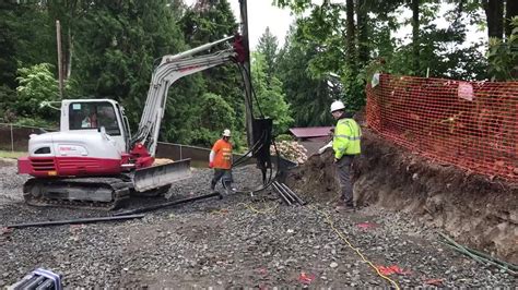 A Pneumatic Pile Driver Driving Pin Piles A Good Way To Prevent