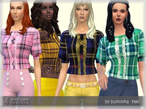 The Sims Resource Shirt And Plaid By Bukovka Sims 4 Downloads