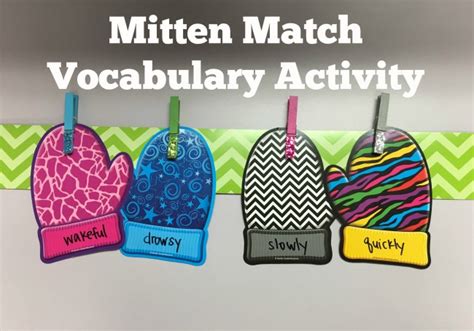 Mitten Match Vocabulary Activity Teacher Created Tips