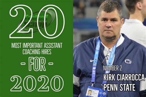 The Most Important Assistant Coaching Hires Of The Season No Kirk Ciarrocca Penn