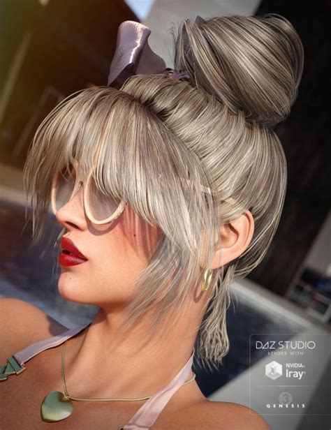 Colors For Summer Fun Hair 3d Models For Daz Studio And