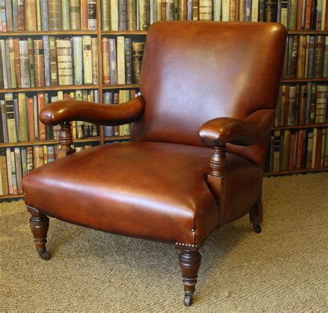 Edwardian Leather Library Chair Leather Club Chair Leather Chairs Of