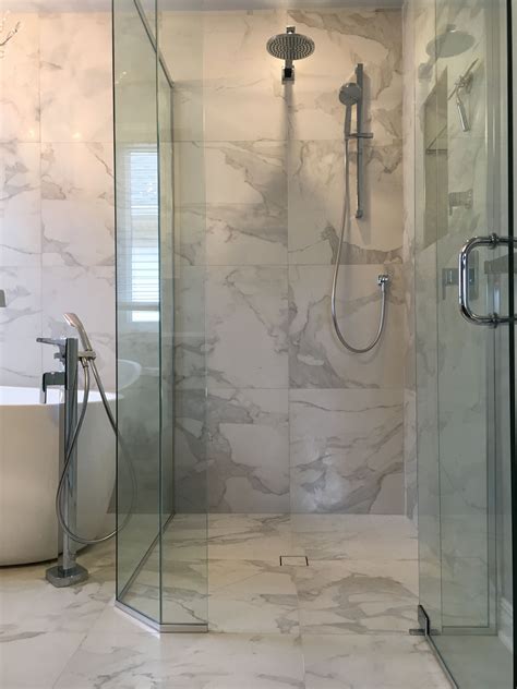 kanata curbless glass shower glass shower bathroom renovation household
