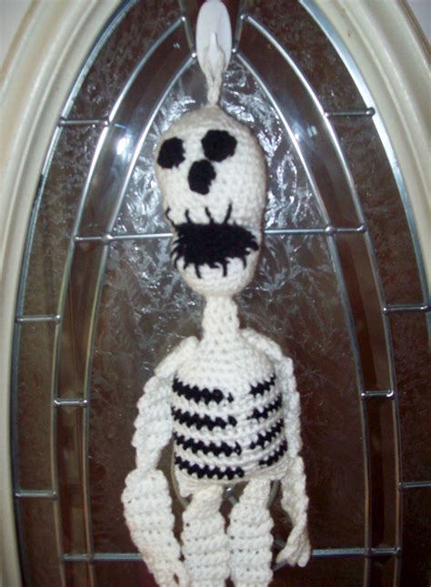 Spooky Hanging Skeleton Halloween Decoration Crochet Plush Etsy