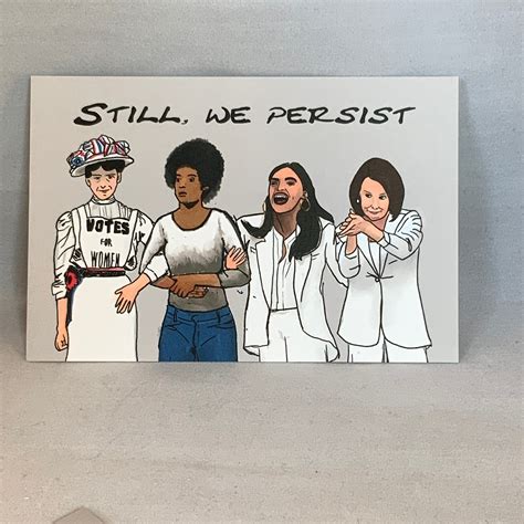 We Persist Protest Postcards Feminism Progressive Politics Etsy