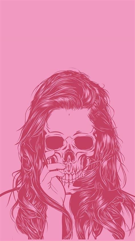 Aesthetic Girly Skull Mask Pink Hd Phone Wallpaper Peakpx