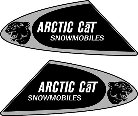 48 Vintage Arctic Cat Snowmobile Trailer Decal Set