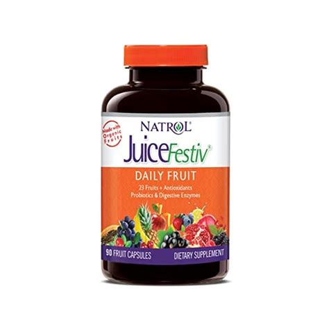 Natrol Juicefestiv Daily Fruits And Veggies Capsules 180 Count Two 90