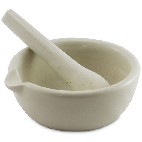 A mortar and pestle is a device used since ancient times to prepare ingredients or substances by crushing and grinding them into a fine paste or powder. 500 ml Mortar and pestle