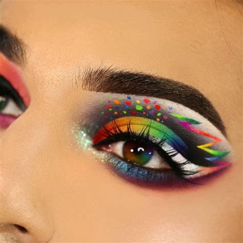 Pride Rainbow Eyeshadow Makeup Indie Makeup Colorful Eye Makeup