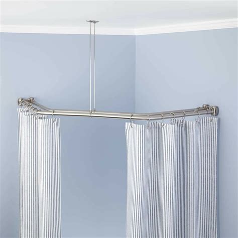 naiture brass neo angle double shower curtain rod