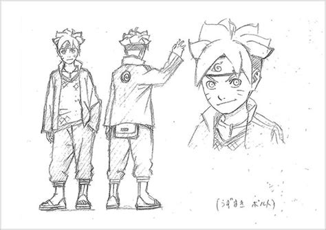 A Few Character Design Sketches Of Boruto Characters By Kishimoto Boruto