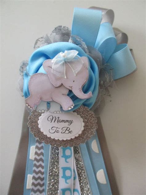 Makes a great unique gift for the mommy and daddy to be. Mom or Grandma To Be Elephant Baby Shower Corsage. Perfect ...