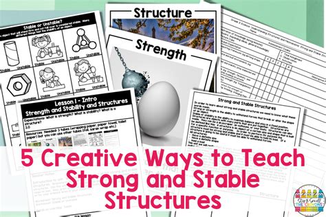 5 Creative Ways To Teach Strong And Stable Structures Stop And Smell