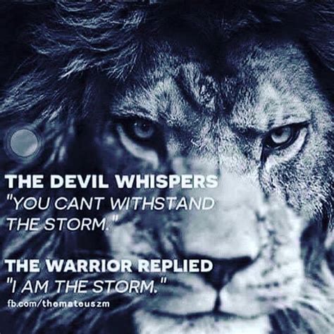 The Devil Whispers You Cant Withstand The Storm The Warrior Replied I Am The Storm