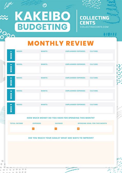 Printable Kakeibo Template Pdf Printable Templates