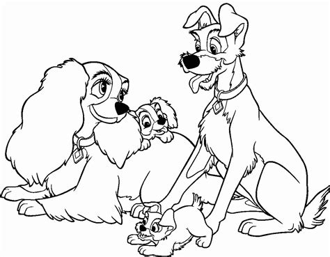 Lady And The Tramp Christmas Coloring Pages