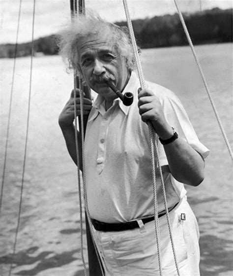 Albert Einstein Smoking A Pipe