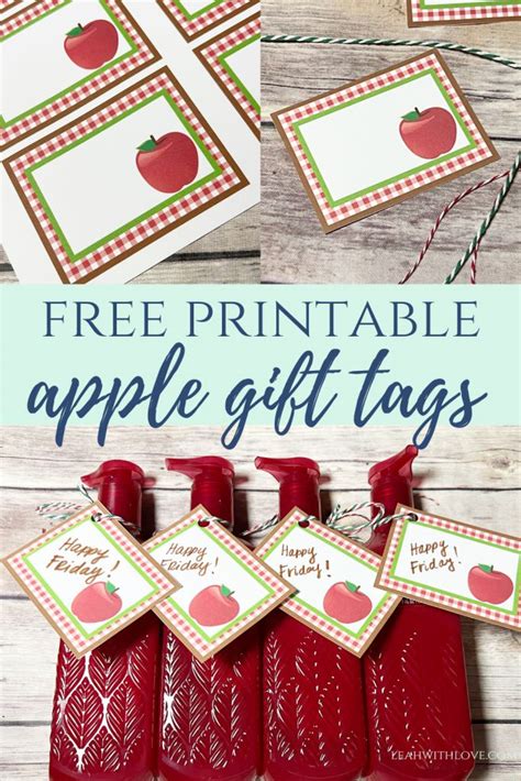 Free Printable Apple Gift Tags Leah With Love In Apple Gifts