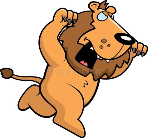 Cartoon Lion Attacking Stock Vector Illustration Of Vicious 41817804