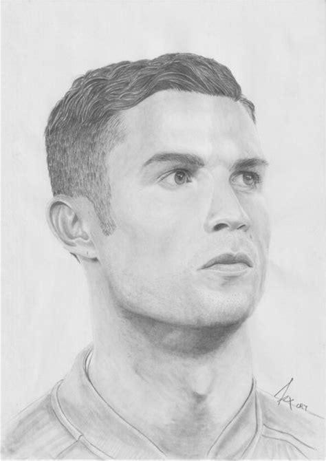Cristiano Ronaldo A3 Size Pencil Drawing Drawing Gambaran