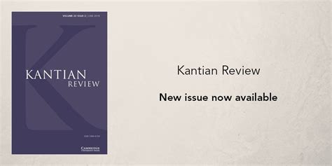 Cup Philosophy On Twitter New Issue Of Kantian Review Now Available