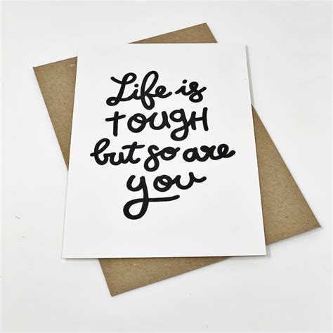 Life Is Tough But So Are You Card Stay Strong Card Etsy Denmark