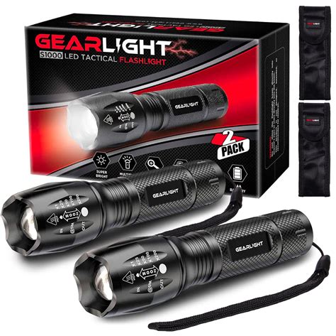 Buy Gearlight 2pack S1000 Led Flashlights High Lumens Mini